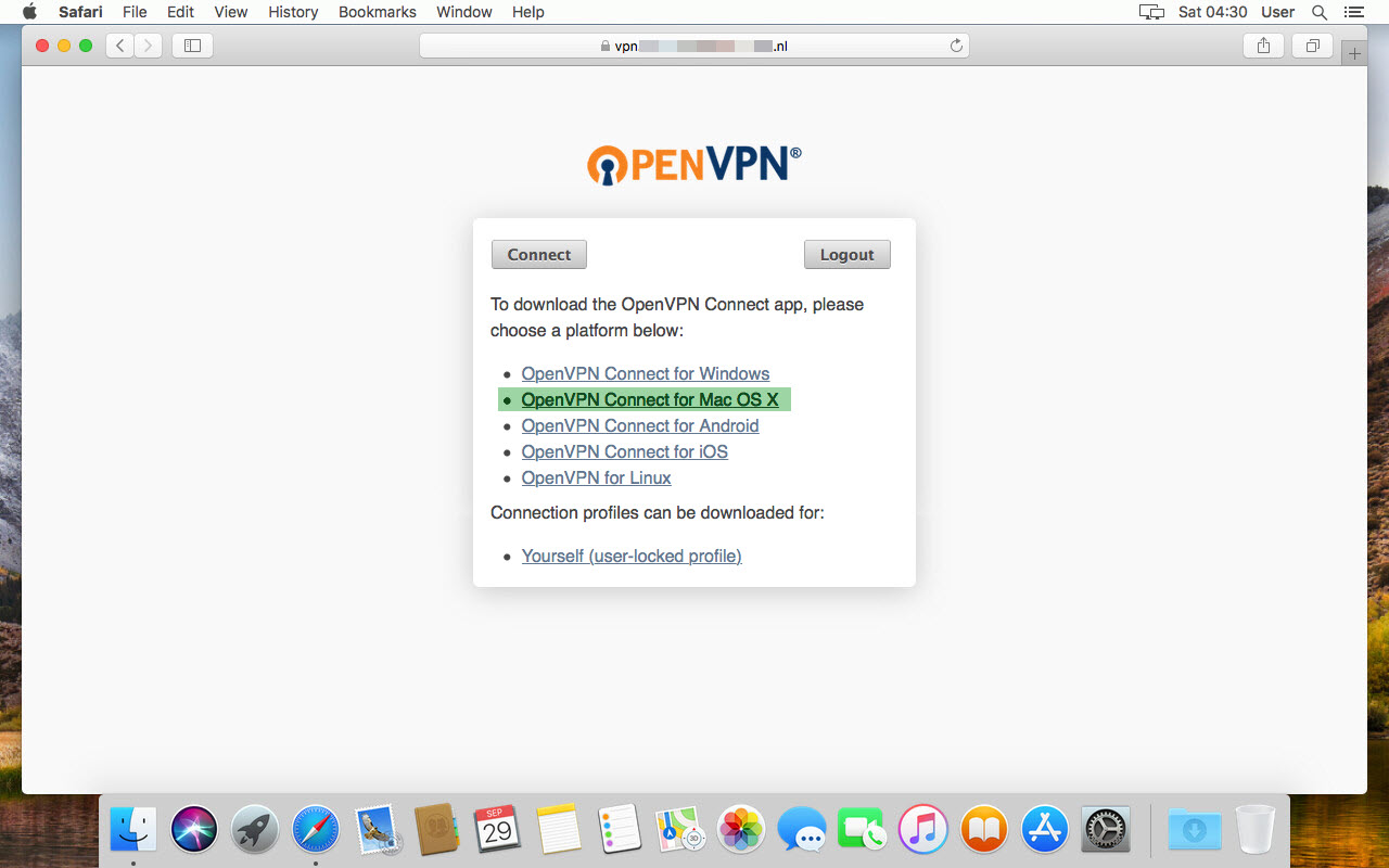 Openvpn connect for mac os x download